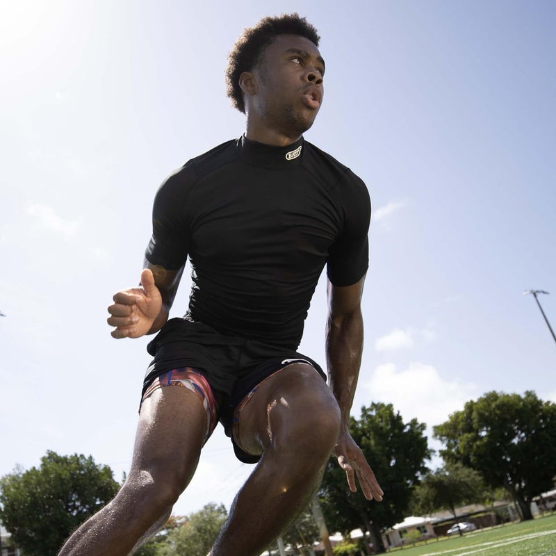 Battle Sports PRO Compression Short Sleeve Mock Neck, 4 Way Stretch, Moisture Wicking for Kids - Image 4